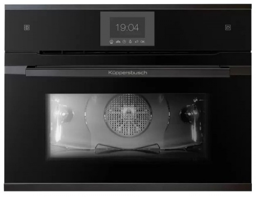 Компактный духовой шкаф с паром Kuppersbusch CBD 6550.0 S2 Black Chrome
