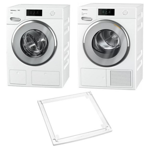 Комплект Miele White Edition (стиральная машина WWV980WPS + сушильная машина TWV780WP + монтажный элемент WTV502)Товары в комплекте Комплект Miele White Edition (стиральная машина WWV980WPS + сушильная машина TWV780WP + монтажный элемент WTV502)Товары в комплекте
